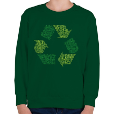 PRINTFASHION Újrahasznosítás - Gyerek pulóver - Sötétzöld gyerek pulóver, kardigán