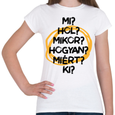PRINTFASHION Újságíró kérdések - Női póló - Fehér női póló