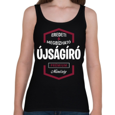 PRINTFASHION Újságíró prémium minőség - Női atléta - Fekete női trikó