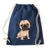 PRINTFASHION Ülő mopsz - Sportzsák, Tornazsák - Sötétkék