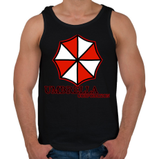 PRINTFASHION Umbrella corp  - Férfi atléta - Fekete