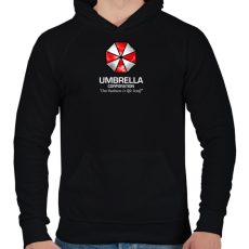 PRINTFASHION Umbrella Corp. - Férfi kapucnis pulóver - Fekete
