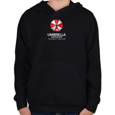 PRINTFASHION Umbrella Corp. - Gyerek kapucnis pulóver - Fekete