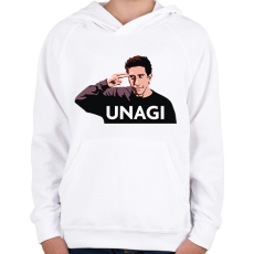 PRINTFASHION Unagi - Gyerek kapucnis pulóver - Fehér