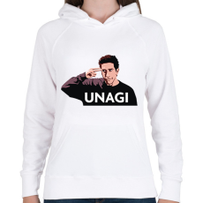 PRINTFASHION Unagi - Női kapucnis pulóver - Fehér