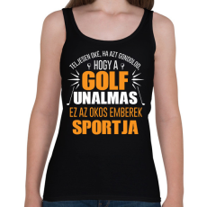 PRINTFASHION Unalmas a golf - Női atléta - Fekete