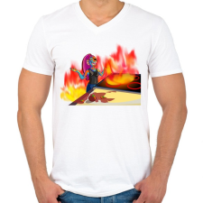 PRINTFASHION Undyne konyhája - Férfi V-nyakú póló - Fehér férfi póló