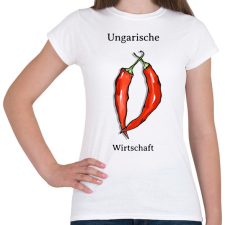 PRINTFASHION Ungarische Wirtschaft - Női póló - Fehér női póló