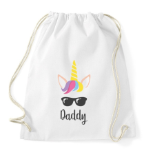 PRINTFASHION Unicorn Daddy - Sportzsák, Tornazsák - Fehér tornazsák