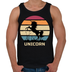 PRINTFASHION Unicorn - Férfi atléta - Fekete