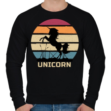 PRINTFASHION Unicorn - Férfi pulóver - Fekete férfi pulóver, kardigán