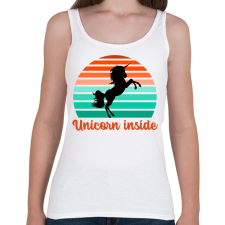 PRINTFASHION Unicorn inside - Női atléta - Fehér női trikó