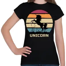 PRINTFASHION Unicorn - Női póló - Fekete