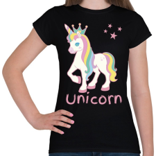PRINTFASHION unicorn - Női póló - Fekete női póló