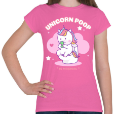 PRINTFASHION UNICORN POOP - Női póló - Rózsaszín női póló
