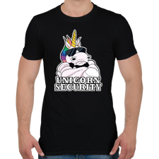PRINTFASHION Unicorn security - Férfi póló - Fekete férfi póló