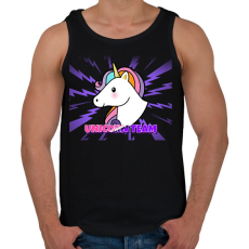 PRINTFASHION UNICORN TEAM - Férfi atléta - Fekete