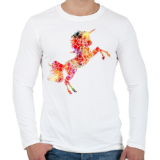 PRINTFASHION unicornis - Férfi hosszú ujjú póló - Fehér