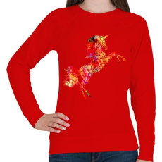 PRINTFASHION unicornis - Női pulóver - Piros