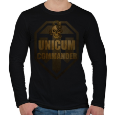 PRINTFASHION UNICUM COMMANDER - Férfi hosszú ujjú póló - Fekete férfi póló