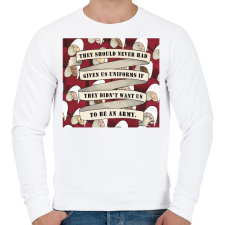 PRINTFASHION Uniform - Férfi pulóver - Fehér férfi pulóver, kardigán