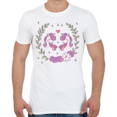 PRINTFASHION Unikornis barátság - Férfi póló - Fehér