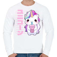 PRINTFASHION Unikornis bubis teával - Férfi pulóver - Fehér férfi pulóver, kardigán