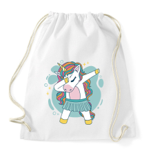 PRINTFASHION Unikornis dab - Sportzsák, Tornazsák - Fehér tornazsák