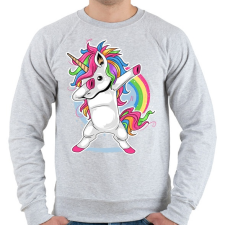 PRINTFASHION Unikornis dab táncos - Férfi pulóver - Sport szürke férfi pulóver, kardigán