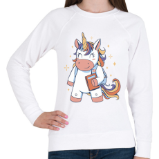 PRINTFASHION Unikornis diák - Női pulóver - Fehér