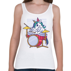 PRINTFASHION Unikornis dobos - Női atléta - Fehér