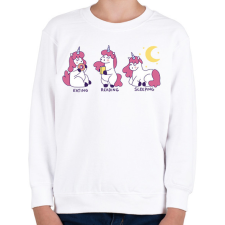 PRINTFASHION Unikornis élet - Gyerek pulóver - Fehér gyerek pulóver, kardigán