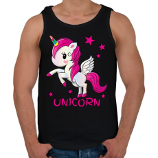 PRINTFASHION unikornis - Férfi atléta - Fekete