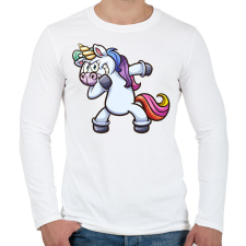 PRINTFASHION Unikornis - Férfi hosszú ujjú póló - Fehér férfi póló