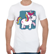 PRINTFASHION Unikornis - Férfi póló - Fehér