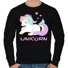 PRINTFASHION unikornis - Férfi pulóver - Fekete női pulóver, kardigán