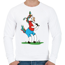 PRINTFASHION Unikornis golf - Férfi pulóver - Fehér férfi pulóver, kardigán