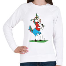PRINTFASHION Unikornis golf - Női pulóver - Fehér