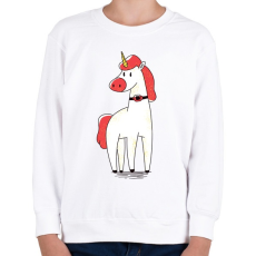 PRINTFASHION Unikornis - Gyerek pulóver - Fehér