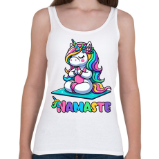 PRINTFASHION Unikornis jóga - Női atléta - Fehér