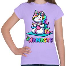 PRINTFASHION Unikornis jóga - Női póló - Viola