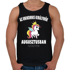 PRINTFASHION Unikornis királynők augusztusban születtek (MAGYAR) - Férfi atléta - Fekete