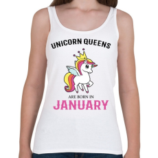 PRINTFASHION Unikornis királynők januárban születtek - Női atléta - Fehér