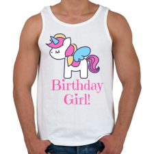 PRINTFASHION Unikornis kiscsaj születésnapja - Férfi atléta - Fehér atléta, trikó