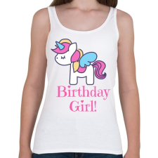 PRINTFASHION Unikornis kiscsaj születésnapja - Női atléta - Fehér női trikó