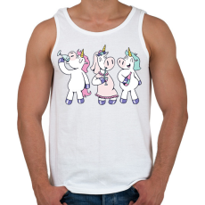 PRINTFASHION Unikornis leánybúcsú - Férfi atléta - Fehér