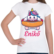 PRINTFASHION Unikornis - Névvel - Női póló - Fehér női póló