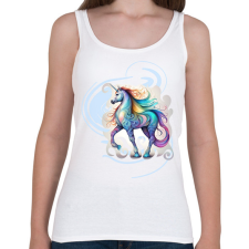 PRINTFASHION Unikornis - Női atléta - Fehér női trikó