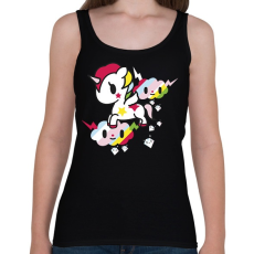 PRINTFASHION unikornis - Női atléta - Fekete