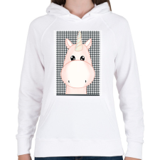 PRINTFASHION Unikornis - Női kapucnis pulóver - Fehér női pulóver, kardigán
